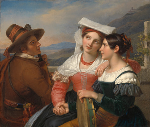 Of One Heart, Cornelis Kruseman, 1830 Canvas Print