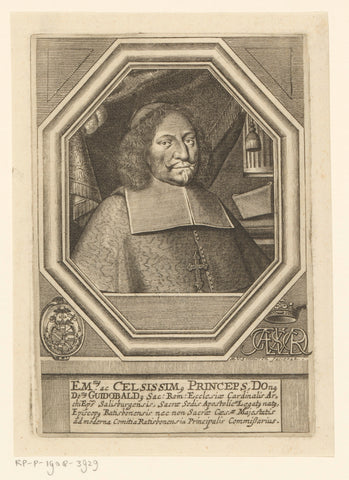 Portret van Guidobald von Thun und Hohenstein, Matthias van Sommer, 1667 - 1672 Canvas Print