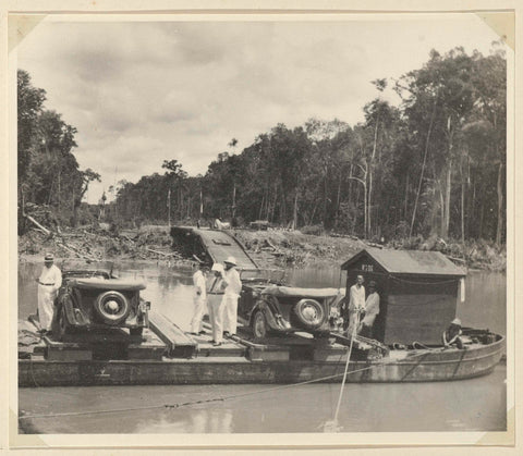 Two cars on a boat, anonymous, 1935 Canvas Print