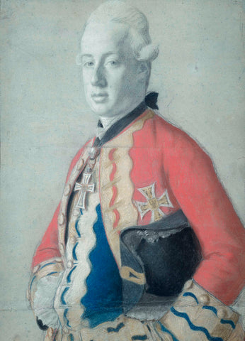 Portrait of Archduke Maximilian Franz of Austria (1756-1801), later archbishop and elector of Cologne and prince bishop of Münster, Jean-Etienne Liotard, 1778 Canvas Print