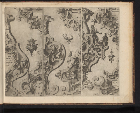 Three half claw pieces and the like, Johannes or Lucas van Doetechum, 1565 Canvas Print