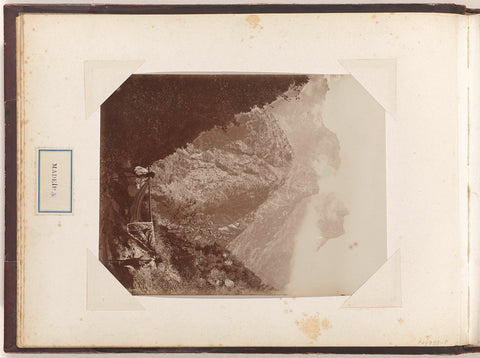 Two porters in a gorge on Madeira, anonymous, c. 1885 - c. 1910 Canvas Print