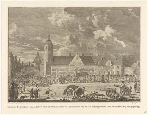 Funeral procession for Joachim Maurits baron van Kropff, 1793, Cornelis Bogerts, 1793- 1795 Canvas Print