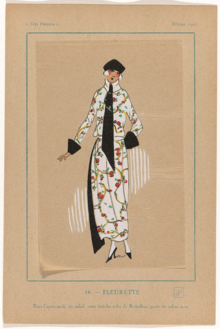 Très Parisien, February 1922: 14.- FLEURETTE, anonymous, 1922 Canvas Print