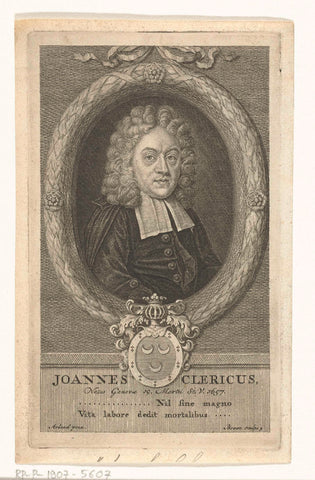 Portrait of Jean le Clerc, Gerrit de Broen (II), c. 1700 - c. 1720 Canvas Print