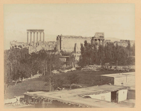 S 68. View of the Acropolis Baalbec. Syria., Bonfils, c. 1867 - c. 1876 Canvas Print