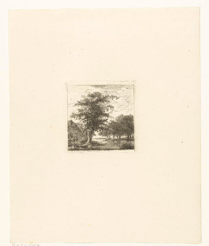 River in tree-rich landscape, Hermanus of Brussels, c. 1800 - in or before 1815 Canvas Print