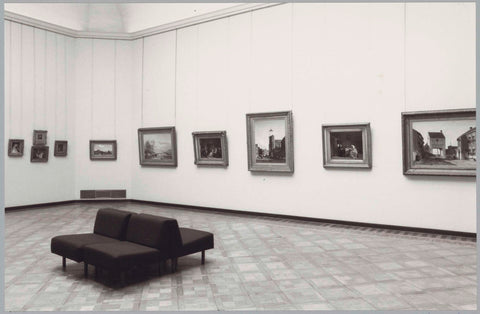 Room with ten paintings, on the left four small paintings together, 1990 Canvas Print