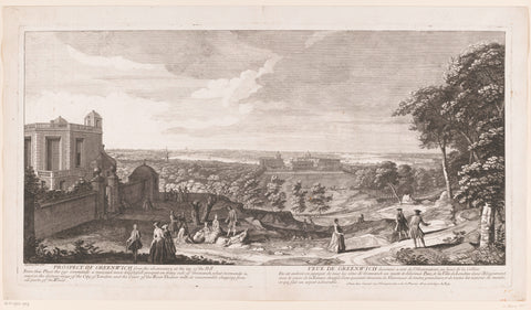 View of Greenwich, Jacques Rigaud, 1736 Canvas Print