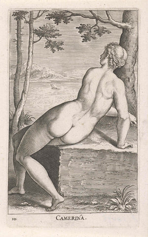 Waternimf Camerina, Philips Galle, 1587 Canvas Print