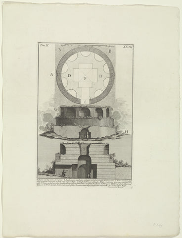 Tomb of the Scipio family, Giovanni Battista Piranesi, c. 1756 - c. 1757 Canvas Print