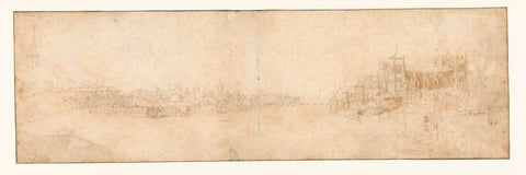 View of Lyon, anonymous, 1550 - 1560 Canvas Print