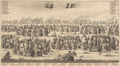 Battle of Kijkduin, 1673, Bastiaen Stopendael, 1687 Canvas Print