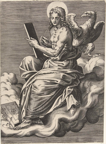 Johannes the evangelist, Pieter van der Heyden, 1554 Canvas Print