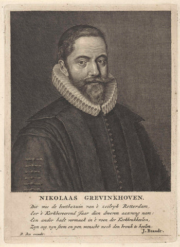 Portrait of Nicolaas Grevinkhoven, anonymous, 1704 Canvas Print