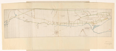 Plan map for the construction of a canal between Leiden and Haarlem, July 1640, Hendrick Symonsz. Duijndam, Hendrick Symonsz. Duijndam, 1640 Canvas Print