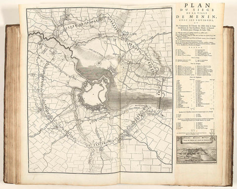 Map of the Siege of Menen, 1706, Jacobus Harrewijn, 1706 Canvas Print