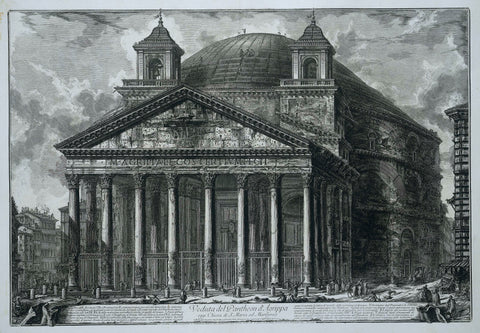 Pantheon te Rome, Giovanni Battista Piranesi, 1748 - 1778 Canvas Print