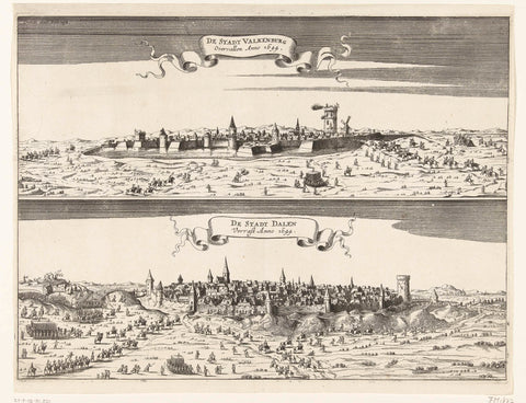 The conquest of Valkenburg and Dahlen, 1644, anonymous, 1649 - 1651 Canvas Print