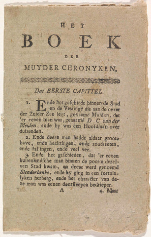 Booklet on the deception of D.C. van der Meulen, 1800, Jacobus Wendel, 1800 Canvas Print