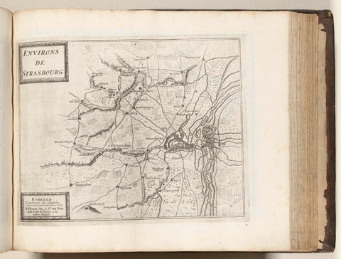 Map of the Strasbourg area, c. 1693-1696, anonymous, 1693 - 1696 Canvas Print