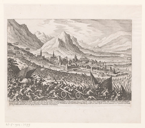 Siege of Chur, Matthew Merian (I), 1622 - 1650 Canvas Print