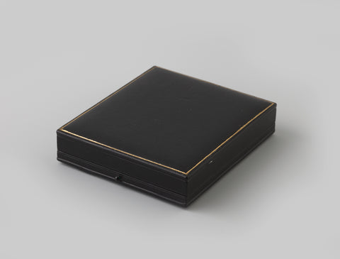 Jewelry box covered with black leather, , c. 1900 - c. 1976 Canvas Print