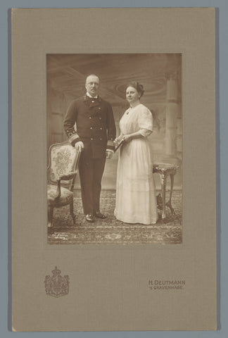 Portrait of Queen Wilhelmina and Prince Hendrik, Herman Deutmann, 1912 Canvas Print