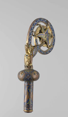 Crozier head with angels, anonymous, c. 1200 - c. 1220 Canvas Print