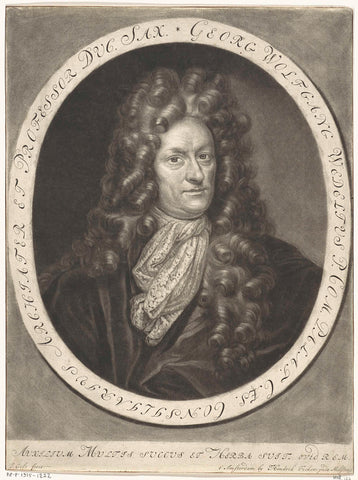 Portrait of Georg Wolfgang Wedel, Jacob Gole, 1670 - 1724 Canvas Print