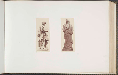 Plaster models for sculptures at the Palais du Louvre: left 