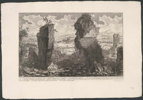 Ustrinum langs de Via Appia Antica, Giovanni Battista Piranesi, c. 1756 - c. 1757 Canvas Print