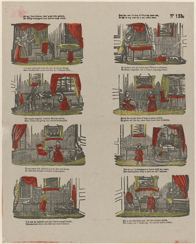 If you, dear little ones, have read deez's print, / And welligt longing for and'ren mogt be, / Then tighten your parents or friends, / There are more who will stand on you, M. Hemeleers-van Houter, 1827 - 1894 Canvas Print