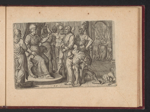 Christus voor Annas, Philips Galle (workshop of), 1573 Canvas Print