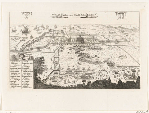 The siege of Haarlem, 1572-1573, anonymous, 1739 Canvas Print