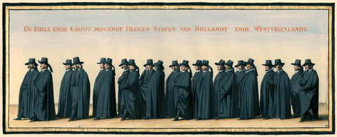 The funeral procession of Frederik Hendrik, plate no. 27, Pieter Nolpe, 1651 Canvas Print