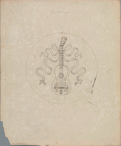 Guitar, Pierre Félix van Doren, in or before 1828 Canvas Print