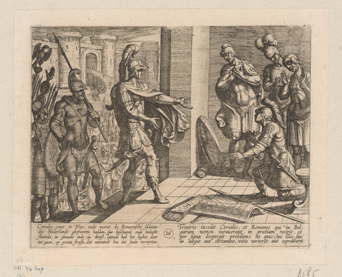 Cerialis bestows mercy on defected soldiers, 69-70, Antonio Tempesta, 1612 Canvas Print