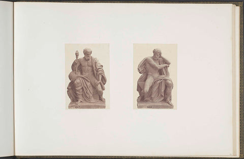 Plaster models for sculptures on the Palais du Louvre: left 