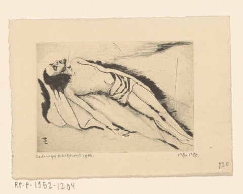 Dead Christ, Lodewijk Schelfhout, 1942 Canvas Print