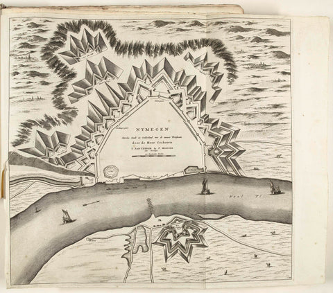 Map of Nijmegen, ca. 1702, anonymous, 1702 - 1703 Canvas Print