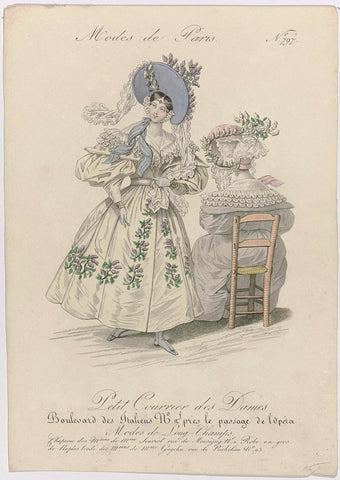 Petit Courrier des Dames, 1831, No. 797 : Chapeau des M.sins de Mme Seuriot (...), anonymous, 1831 Canvas Print