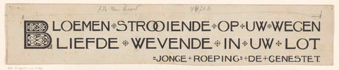 Design for the poem 'Jonge roeping' by P.A. de Génestet, Theo Neuhuys, c. 1892 - c. 1919 Canvas Print