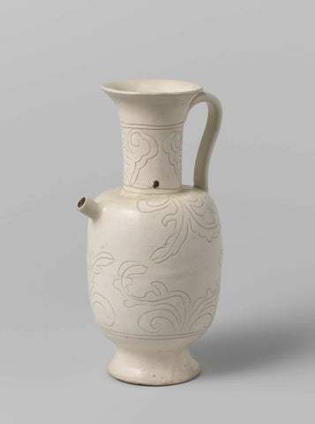 Ewer with Incised Foliate Scrolls, anonymous, c. 1000 - c. 1099 Canvas Print