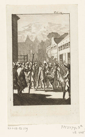 Nicolaas Reigersberge attacked on the street, 1672, Caspar Luyken, 1748 Canvas Print