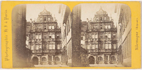 Haus zum Ritter in Heidelberg, Duitsland, Hippolyte Jouvin, 1860 - 1865 Canvas Print