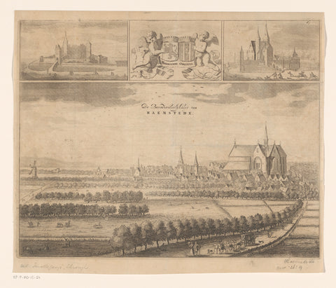 View of Haamstede, anonymous, 1722 - 1728 Canvas Print