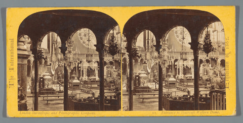 View of the stairwell to the western dome at the 1862 World's Fair, William England, 1862 Canvas Print