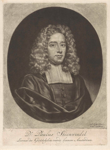 Portrait of Paulus Steenwinkel, Jacob Gole, 1670 - 1724 Canvas Print