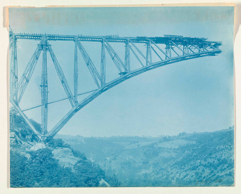 Construction of Viaur Viaduct in France by Societé de Construction des Battignolles, 3 August 1901, anonymous, 1901 Canvas Print